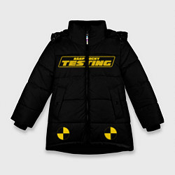 Куртка зимняя для девочки ASAP Rocky Testing, цвет: 3D-черный