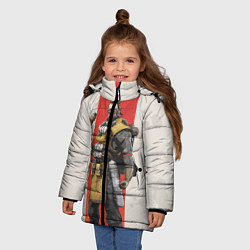 Куртка зимняя для девочки Apex Legends: Caustic, цвет: 3D-черный — фото 2