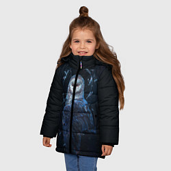 Куртка зимняя для девочки Священная сова, цвет: 3D-светло-серый — фото 2