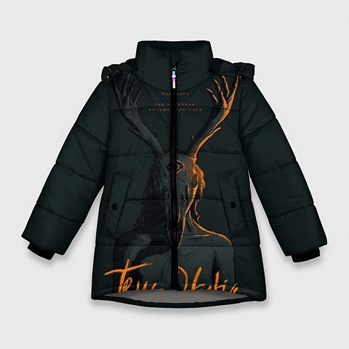 Зимняя куртка для девочки True Detective / 3D-Светло-серый – фото 1