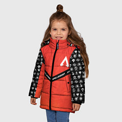 Куртка зимняя для девочки Apex Legends: Gamer, цвет: 3D-светло-серый — фото 2