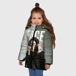 Куртка зимняя для девочки FACE: Slime цвета 3D-черный — фото 2