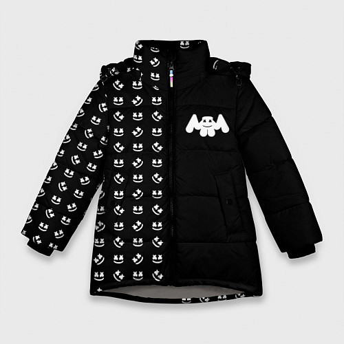 Зимняя куртка для девочки Marshmello: Dark Style / 3D-Светло-серый – фото 1