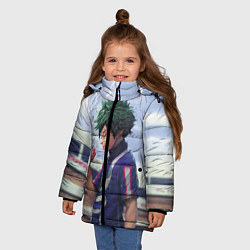 Куртка зимняя для девочки My Hero Academia сжимает кулак, цвет: 3D-светло-серый — фото 2