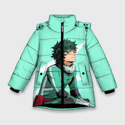 Куртка зимняя для девочки Мидория Изуку, цвет: 3D-черный