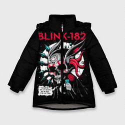 Куртка зимняя для девочки Blink-182: Death Punk, цвет: 3D-светло-серый