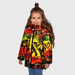 Куртка зимняя для девочки Red Graffiti, цвет: 3D-красный — фото 2