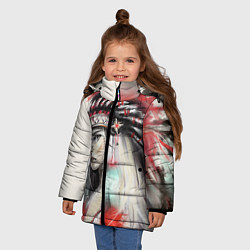 Куртка зимняя для девочки Индейская девушка, цвет: 3D-черный — фото 2