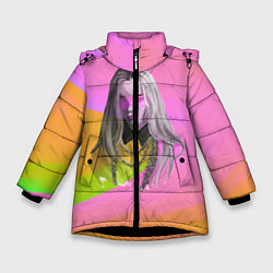 Куртка зимняя для девочки Billie Eilish: Pink Fashion, цвет: 3D-черный