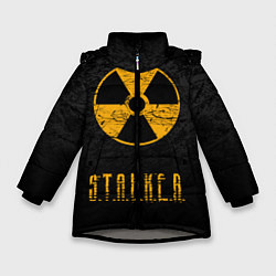 Куртка зимняя для девочки STALKER: Radioactive, цвет: 3D-светло-серый