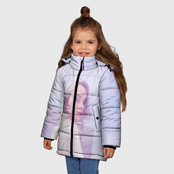 Куртка зимняя для девочки Billie Eilish: Light Pink, цвет: 3D-черный — фото 2