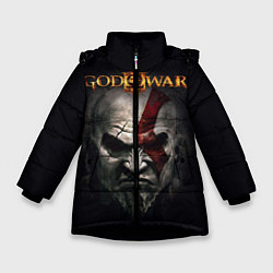 Куртка зимняя для девочки God of War, цвет: 3D-черный