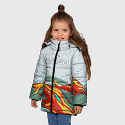 Куртка зимняя для девочки CS:GO Fish, цвет: 3D-черный — фото 2
