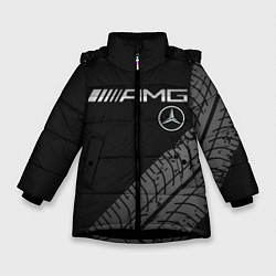 Куртка зимняя для девочки Mercedes AMG: Street Racing, цвет: 3D-черный