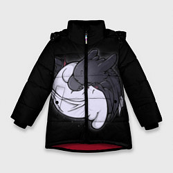 Куртка зимняя для девочки Night Fury: Yin Yang, цвет: 3D-красный