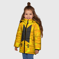 Куртка зимняя для девочки BTS: Yellow Style, цвет: 3D-черный — фото 2