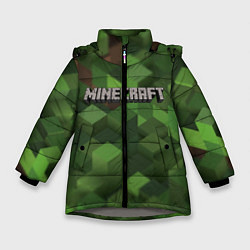 Куртка зимняя для девочки MINECRAFT FOREST, цвет: 3D-светло-серый
