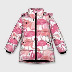 Зимняя куртка для девочки Рай фламинго