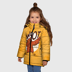 Куртка зимняя для девочки Woot Dab, цвет: 3D-черный — фото 2