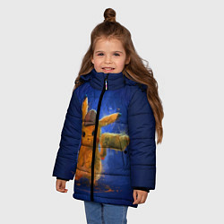 Куртка зимняя для девочки Pika Pika, цвет: 3D-черный — фото 2