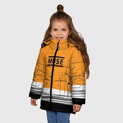 Куртка зимняя для девочки Muse: Orange Mood, цвет: 3D-черный — фото 2