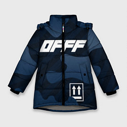 Куртка зимняя для девочки Off-White, цвет: 3D-светло-серый