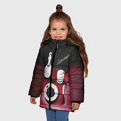 Куртка зимняя для девочки ДЖИЗУС: Нога в Ногу с Этой, цвет: 3D-красный — фото 2