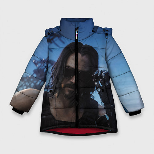Зимняя куртка для девочки Киану Ривз / 3D-Красный – фото 1