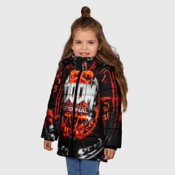 Куртка зимняя для девочки DOOM ETERNAL, цвет: 3D-красный — фото 2