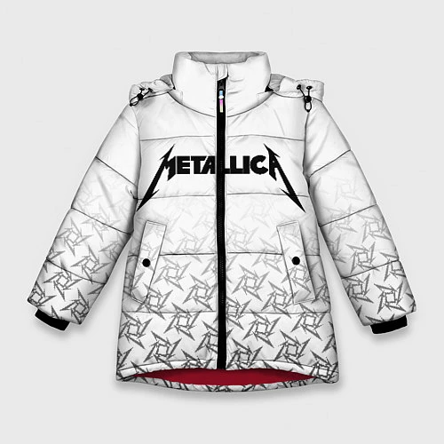 Зимняя куртка для девочки METALLICA / 3D-Красный – фото 1