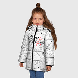 Куртка зимняя для девочки STRAY KIDS АВТОГРАФЫ, цвет: 3D-светло-серый — фото 2