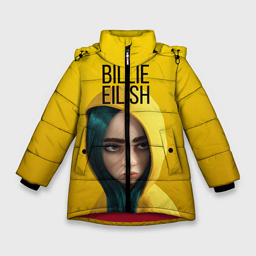 Зимняя куртка для девочки BILLIE EILISH: Yellow Girl / 3D-Красный – фото 1