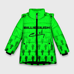Куртка зимняя для девочки Billie Eilish: Green Autograph, цвет: 3D-черный