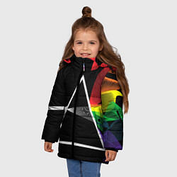 Куртка зимняя для девочки PINK FLOYD, цвет: 3D-черный — фото 2