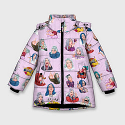 Зимняя куртка для девочки BILLIE EILISH: Stickers