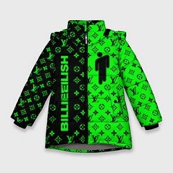 Куртка зимняя для девочки BILLIE EILISH x LV Green, цвет: 3D-светло-серый