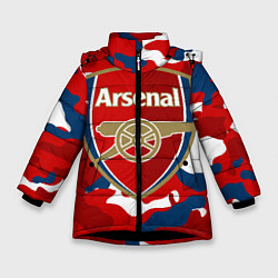 Куртка зимняя для девочки Arsenal, цвет: 3D-черный