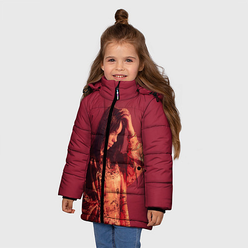 Зимняя куртка для девочки Billie Eilish / 3D-Светло-серый – фото 3