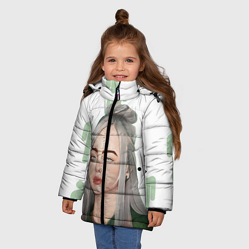 Зимняя куртка для девочки Billie Eilish / 3D-Светло-серый – фото 3