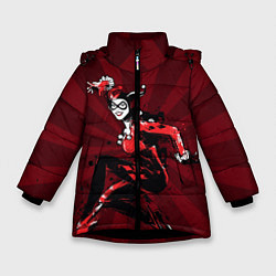 Куртка зимняя для девочки Harley Quinn, цвет: 3D-черный