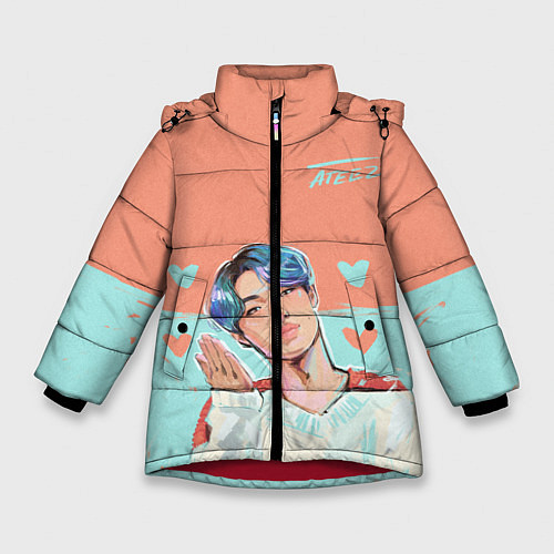 Зимняя куртка для девочки Ateez / 3D-Красный – фото 1
