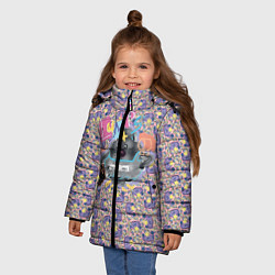 Куртка зимняя для девочки Lumps, цвет: 3D-светло-серый — фото 2