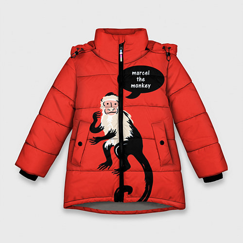 Зимняя куртка для девочки Marcel the monkey / 3D-Светло-серый – фото 1