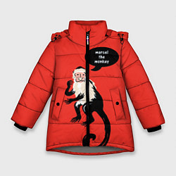 Куртка зимняя для девочки Marcel the monkey, цвет: 3D-светло-серый