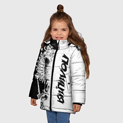 Куртка зимняя для девочки Полиция, цвет: 3D-черный — фото 2