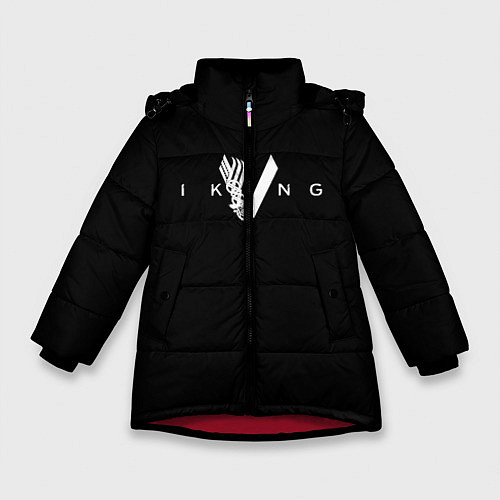 Зимняя куртка для девочки Vikings / 3D-Красный – фото 1