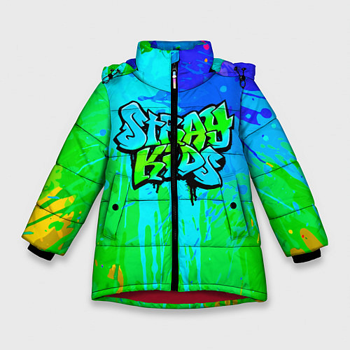 Зимняя куртка для девочки Stray Kids / 3D-Красный – фото 1