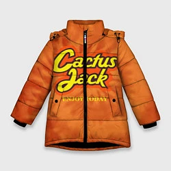 Куртка зимняя для девочки Cactus Jack, цвет: 3D-черный