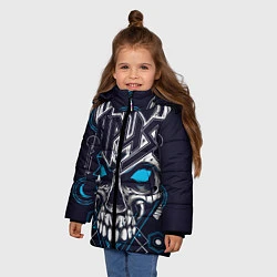 Куртка зимняя для девочки Ария, цвет: 3D-черный — фото 2