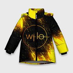Куртка зимняя для девочки DOCTOR WHO, цвет: 3D-светло-серый